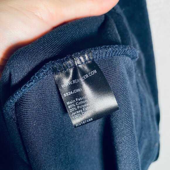 Me + Em Maxi Dress Womens 10 Blue Corduroy Quiet Luxury Costal Cowgirl Garden - Picture 6 of 14